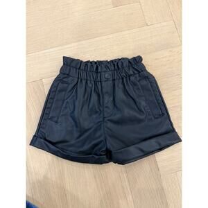 Zara Toddler Girl -Black leather shorts - Size 2-3y